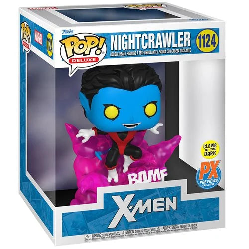 X-Men Teleporting Nightcrawler Glow-in-the-Dark Deluxe Pop! Vinyl Figure - Previews Exclusive
