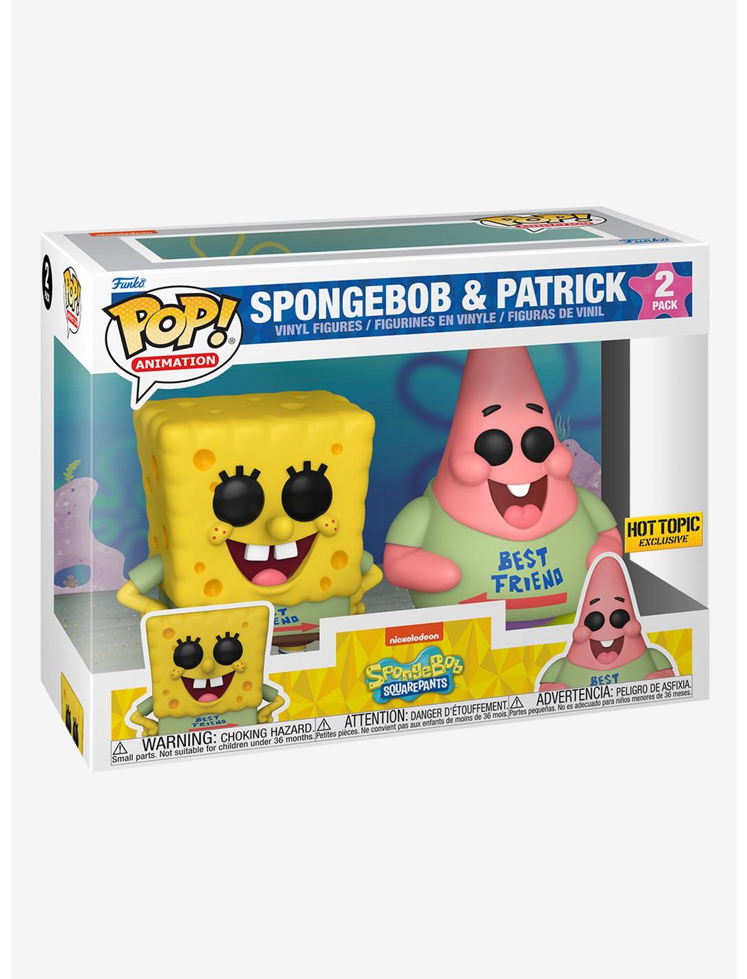 Funko SpongeBob SquarePants Pop! Animation SpongeBob & Patrick Vinyl Figure Set Hot Topic Exclusive