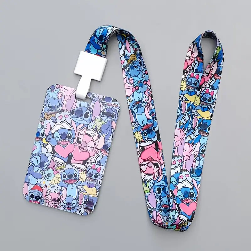 Porte-Carte Disney en Plastique Rigide avec Lanière Polyester et Gaufrage pour Badge