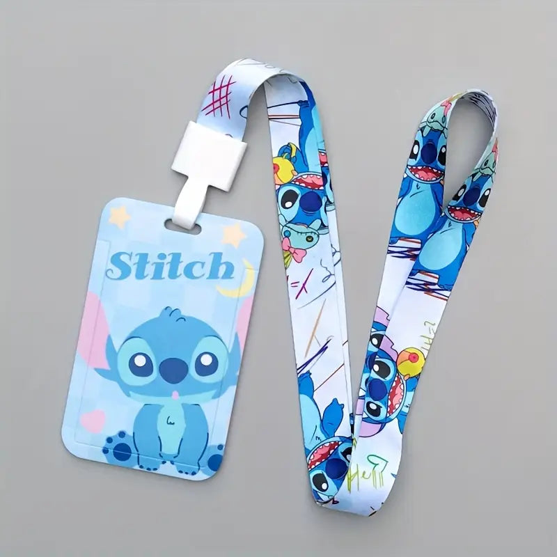 Porte-Carte Disney en Plastique Rigide avec Lanière Polyester et Gaufrage pour Badge