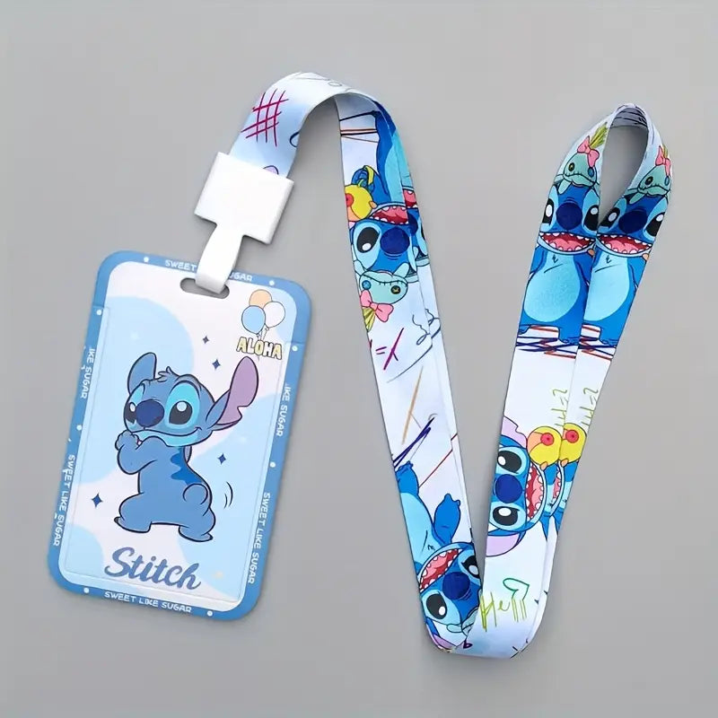 Porte-Carte Disney en Plastique Rigide avec Lanière Polyester et Gaufrage pour Badge