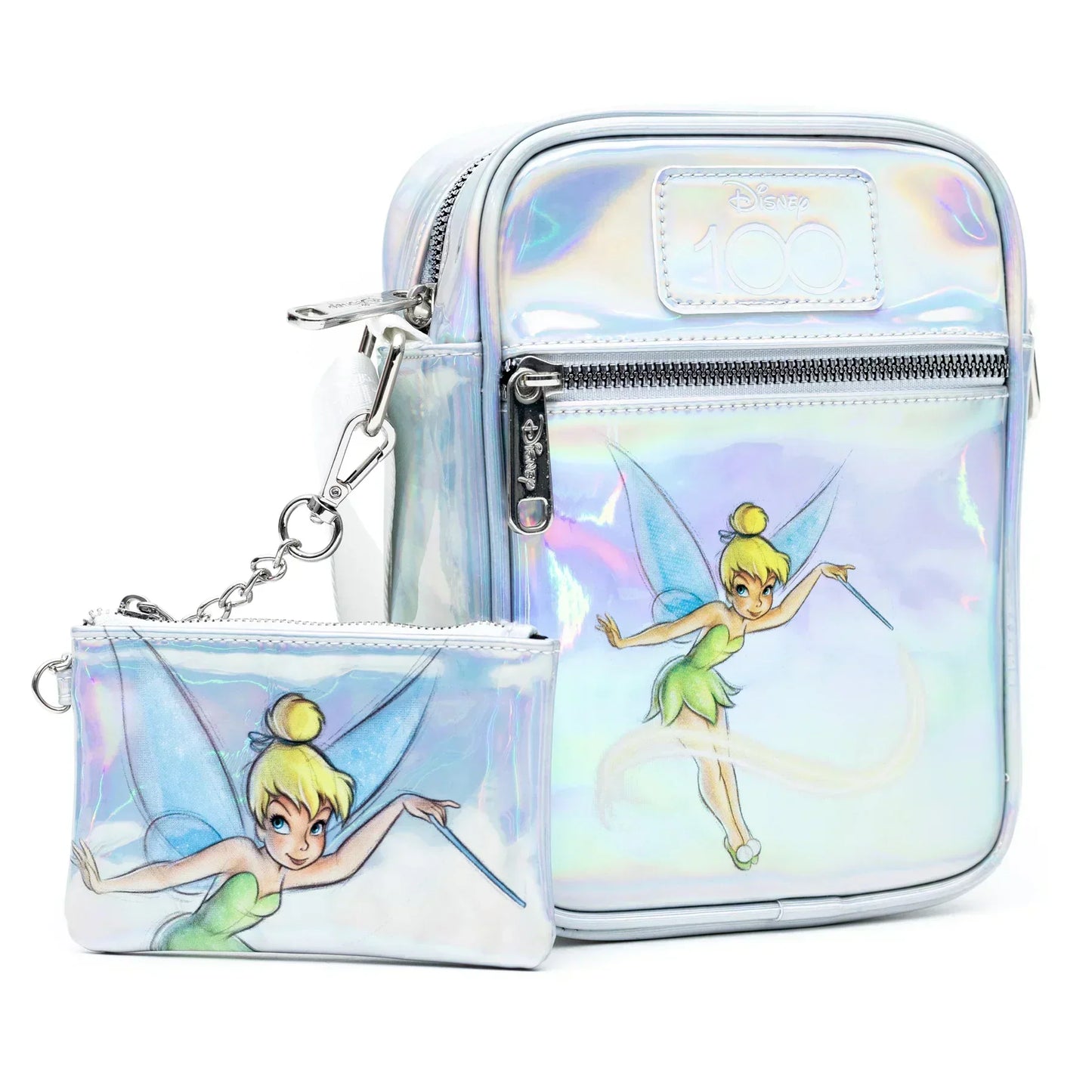 Disney 100 - Tinker Bell Holographic Crossbody Bag and ID/Coin Bag
