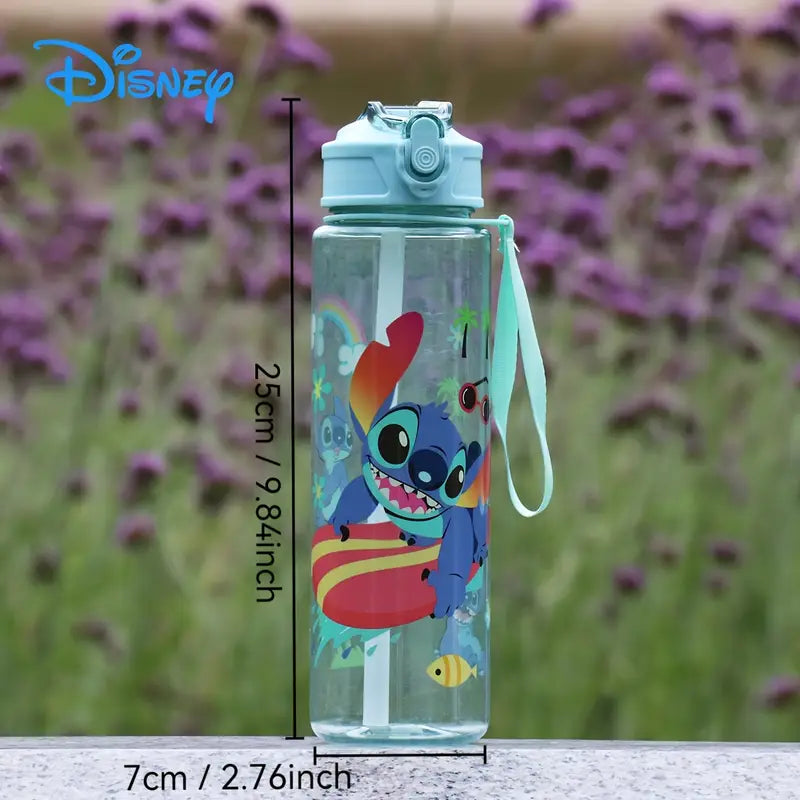 Gourde Sport Disney Stitch 800ml/27oz– Anti-Fuite, Design Cartoon, Léger et Portable – Idéal pour Escalade, Course, Fitness & Cadeau