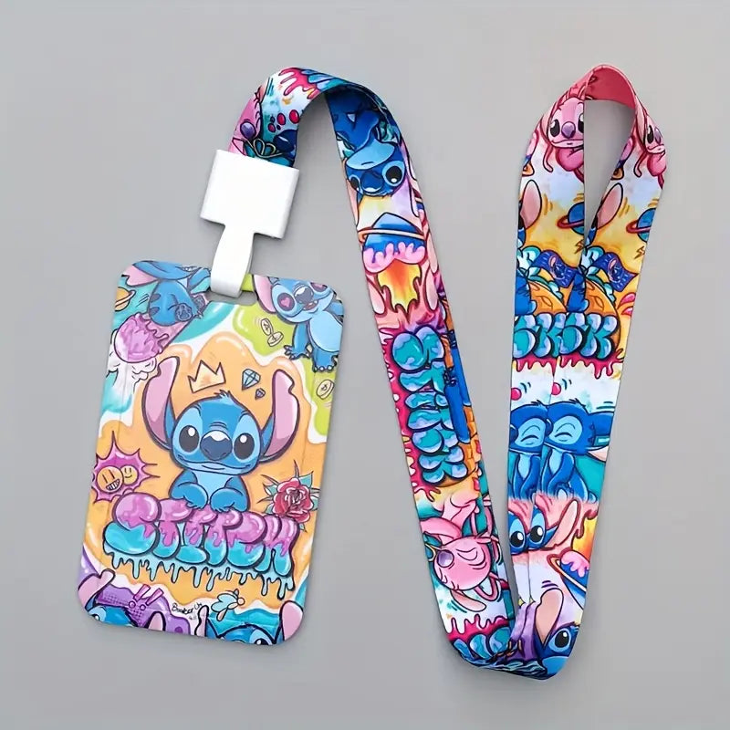 Porte-Carte Disney en Plastique Rigide avec Lanière Polyester et Gaufrage pour Badge