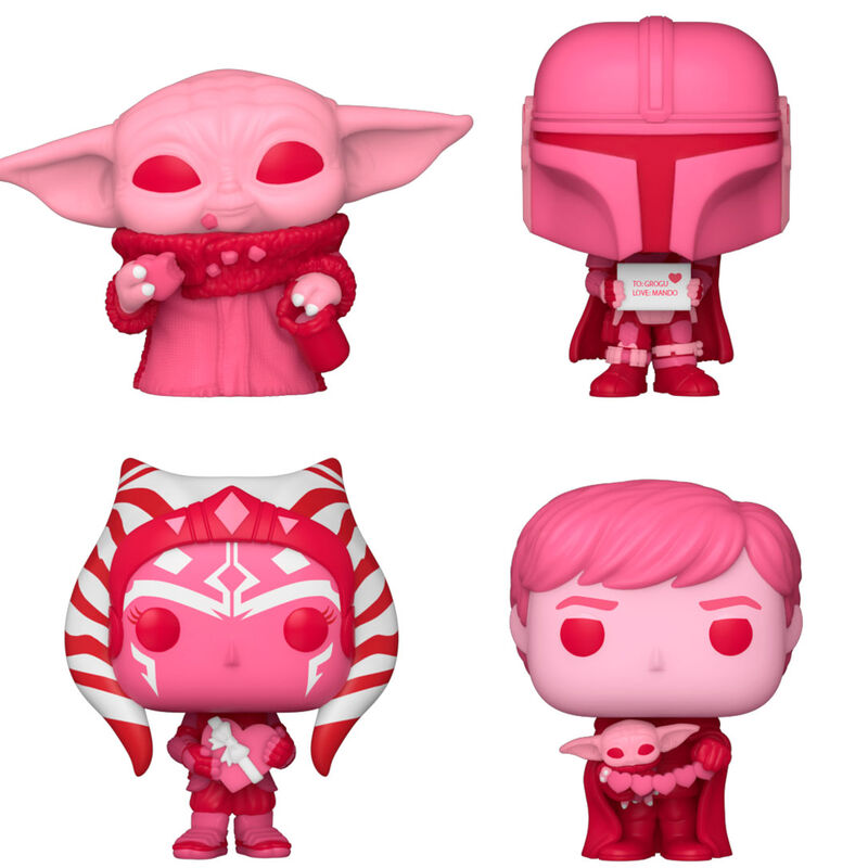 Metal box 4 Pocket POP Star Wars The Mandalorian Valentines