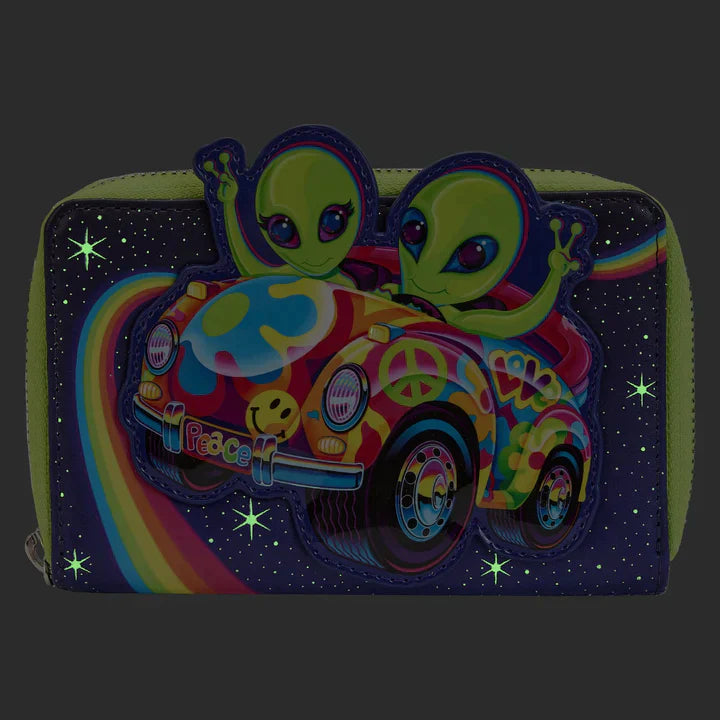 Loungefly Lisa Frank Cosmic Alien Ride Zip-Around Wallet