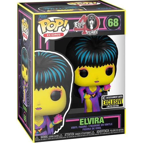 Elvira Black Light Pop! Vinyl Figure - E.E Exclusive