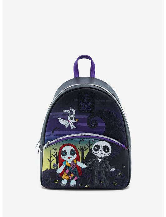 Loungefly The Nightmare Before Christmas Jack & Sally Doll Mini Backpack