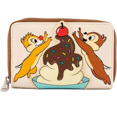 Chip and Dale Cherry on Top Zip-Around Wallet