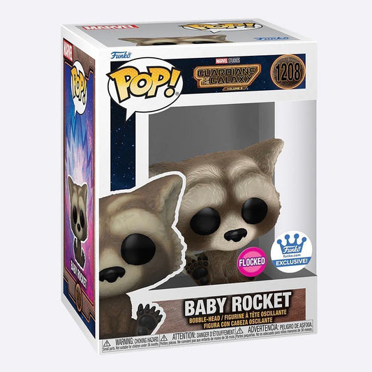 POP! BABY ROCKET (FLOCKED) - GUARDIANS OF THE GALAXY VOL. 3 - Funko Shop Exclusive