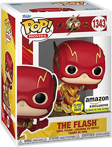 Funko Pop! Movies: DC - The Flash, Glow in The Dark, Amazon Exclusive
