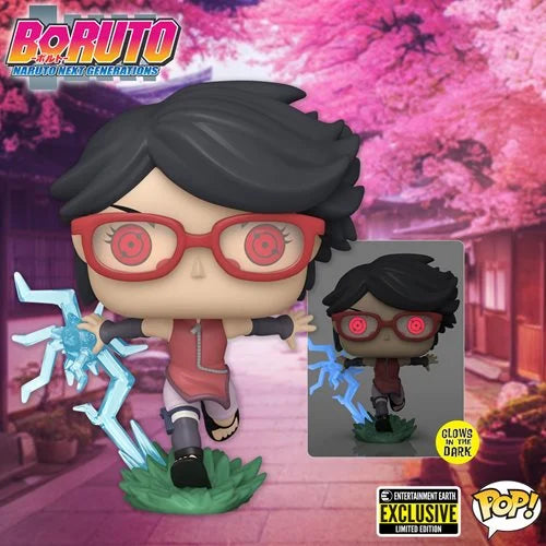 Boruto Sarada with Sharingan Glow-in-the-Dark Pop! Vinyl Figure - Entertainment Earth Exclusive