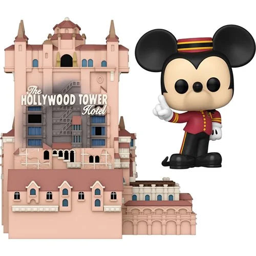 Walt Disney World 50th Anniversary Hollywood Tower Hotel and Mickey Mouse Pop! Town