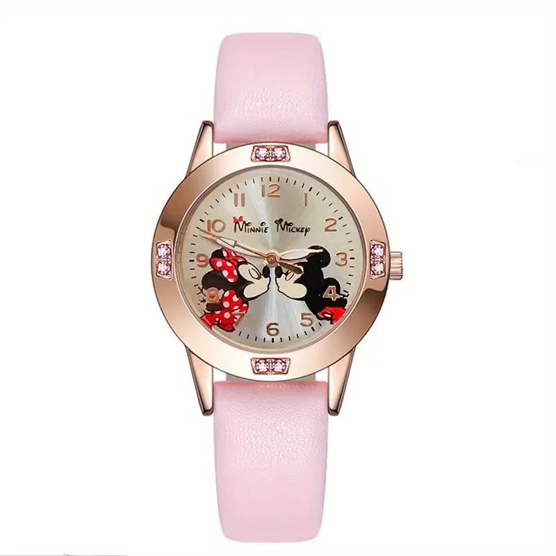 Montre à quartz Disney pour femmes avec Stitch et Mickey Minnie