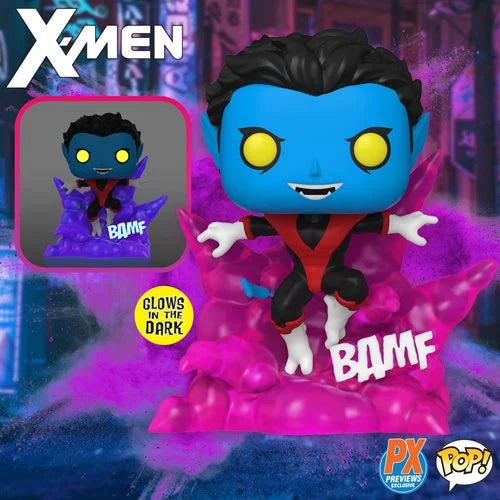 X-Men Teleporting Nightcrawler Glow-in-the-Dark Deluxe Pop! Vinyl Figure - Previews Exclusive