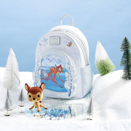 LIMITED EDITION BUNDLE EXCLUSIVE - BAMBI ON ICE LENTICULAR MINI BACKPACK AND POP! BAMBI (FLOCKED)