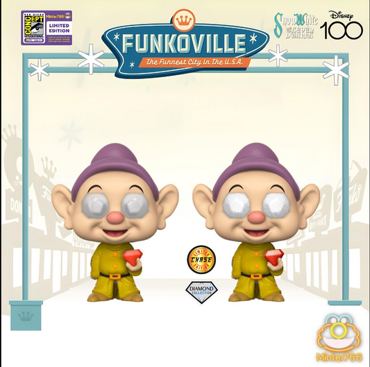 Movies ; Gemstone Eyes Dopey w/ Diamond Chase - Snow White and the Seven Dwarfs (2023 Summer Convention Exclusive)