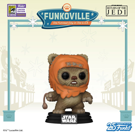 Movies ;  40th Anniversary of Return of the Jedi™ - Pop! Wicket™ with Slingshot (2023 Summer Convention Exclusive)