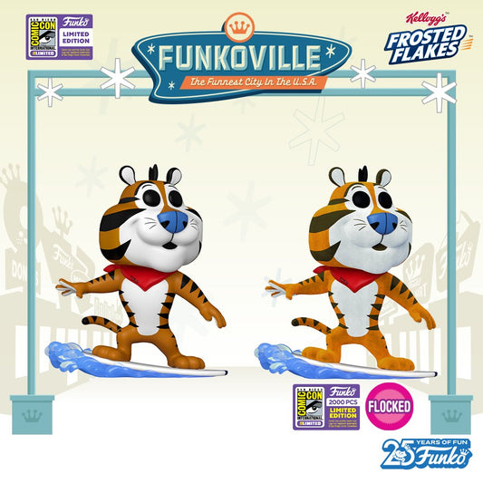 Ad-Icon: Kelloggs Krosted Flakes : Pop! Tony the Tiger™ Surfing (2023 Summer Convention Exclusive)