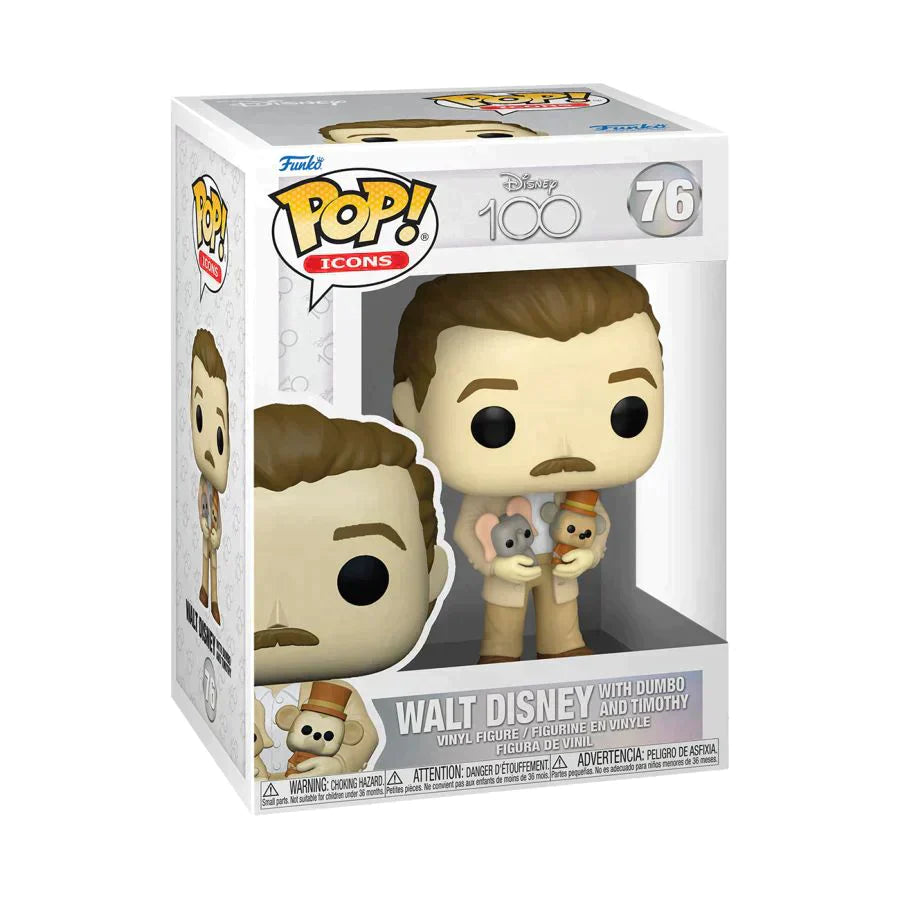 Disney 100th - Walt Disney with Dumbo & Timothy Pop! Vinyl