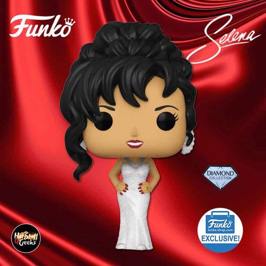 Selena - Selena in White Grammy Dress Diamond Glitter Pop! Vinyl Figure (Popcultcha Exclusive)