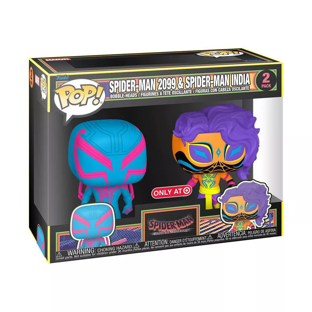 Funko POP! Spider-Man: Across the Spiderverse 2pk – Spider-Man 2099 & Spider-Man India (Target Exclusive)