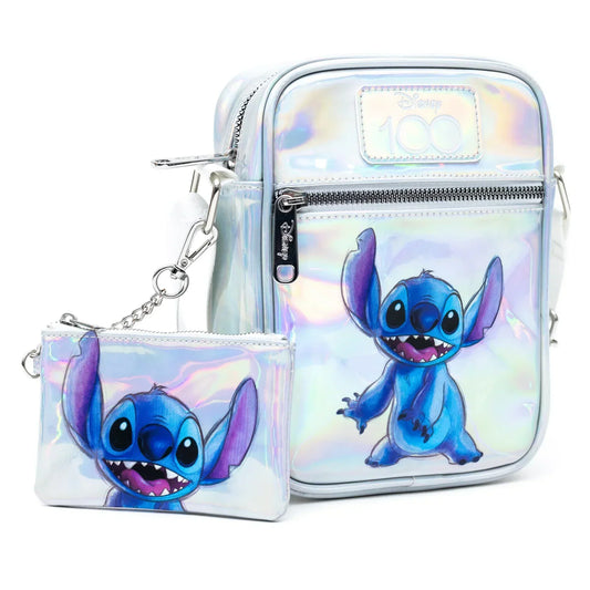 Disney 100 - Stitch Holographic Crossbody Bag and ID/Coin Bag
