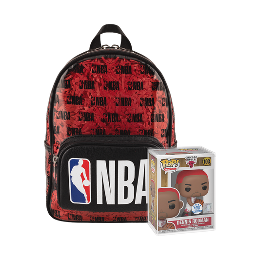 NBA LIMITED EDITION BUNDLE - NBA STADIUM MINI BACKPACK AND POP! DENNIS RODMAN