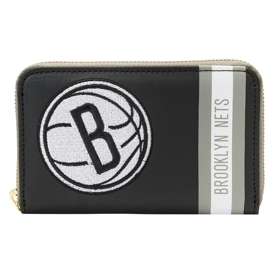 LF NBA BROOKLYN NETS PATCH ICONS ZIPAROUND WALLET