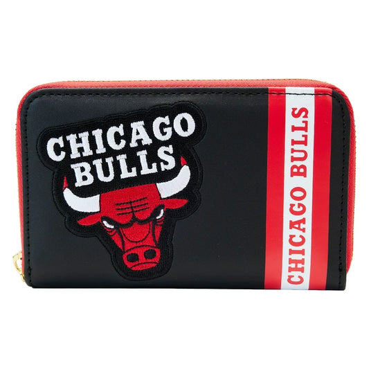 LF NBA CHICAGO BULLS PATCH ICONS ZIPAROUND WALLET