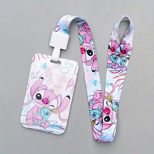Porte-Carte Disney en Plastique Rigide avec Lanière Polyester et Gaufrage pour Badge