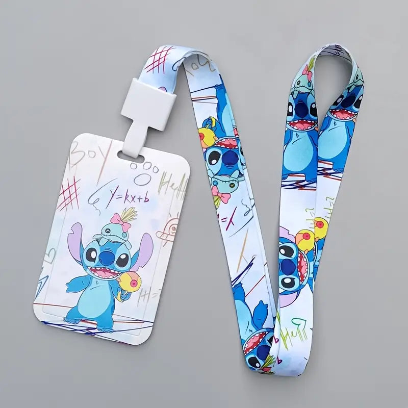 Porte-Carte Disney en Plastique Rigide avec Lanière Polyester et Gaufrage pour Badge