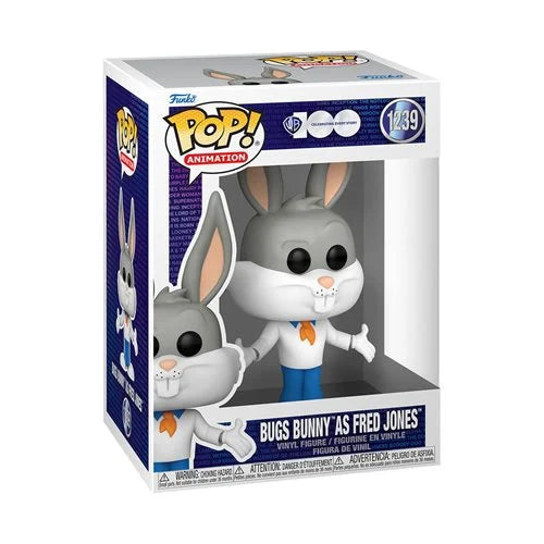 Warner Bros. 100th Anniversary Looney Tunes X Scooby-Doo Bugs Bunny as Fred Jones Pop! Vinyl Figure