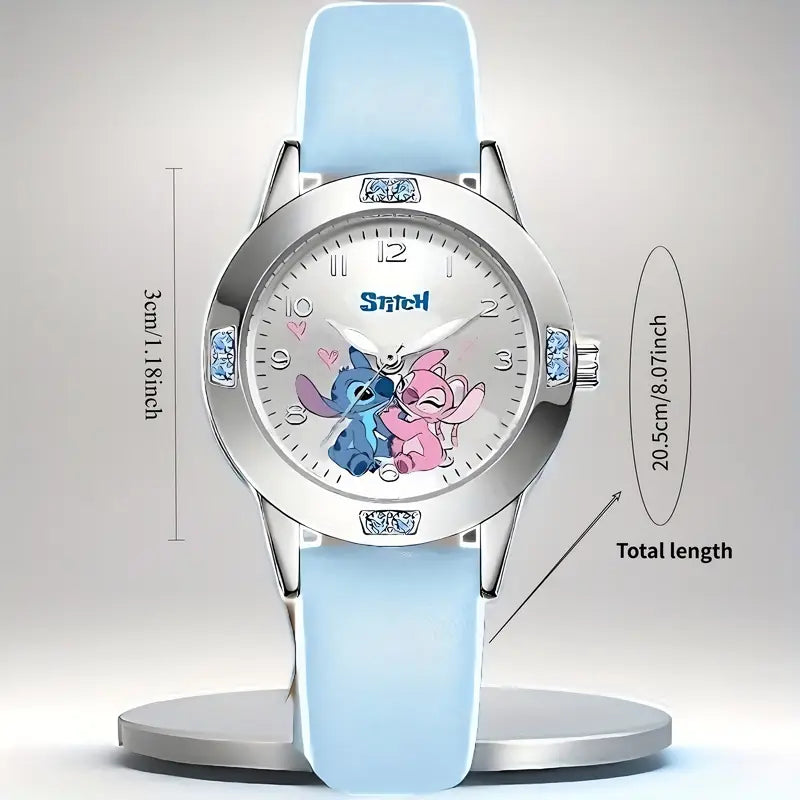 Montre à quartz Disney pour femmes avec Stitch et Mickey Minnie
