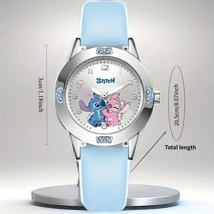 Montre à quartz Disney pour femmes avec Stitch et Mickey Minnie