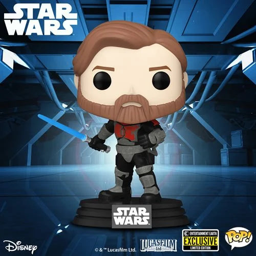 Star Wars: The Clone Wars Obi-Wan Kenobi Mandalorian Armor Pop! Vinyl Figure #599 - Entertainment Earth Exclusive