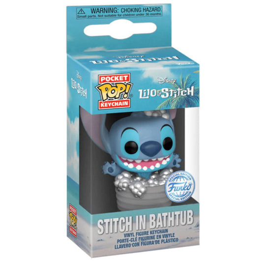 Pocket POP Keychain Disney Stitch in Bathtub Exclusive