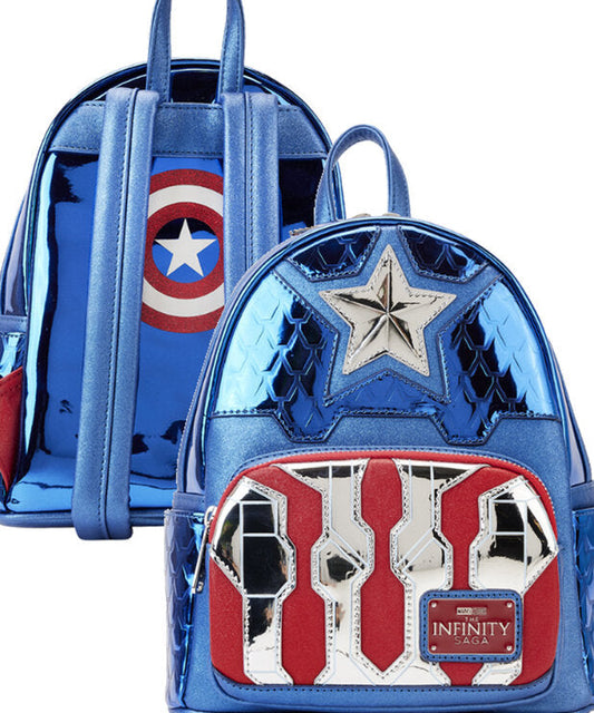 Mini Sac À Dos Capitaine América Métallique Loungefly ( Marvel )