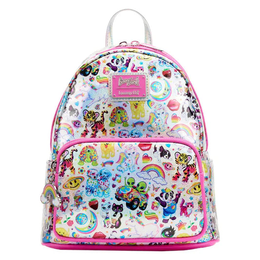 Loungefly Lisa Frank Iridescent Allover Print Mini Backpack