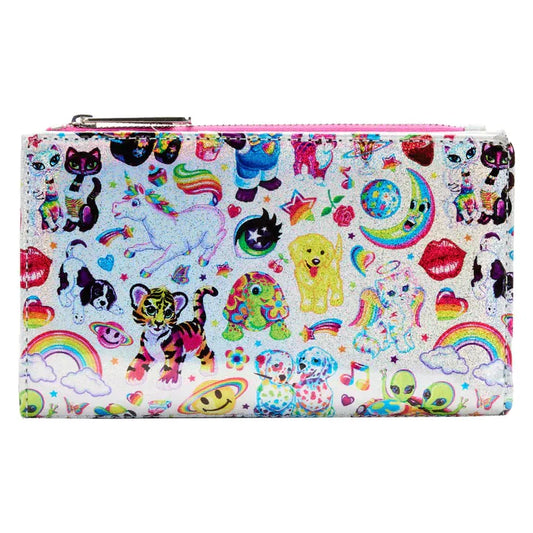 Loungefly Lisa Frank Iridescent Allover Print Flap Wallet