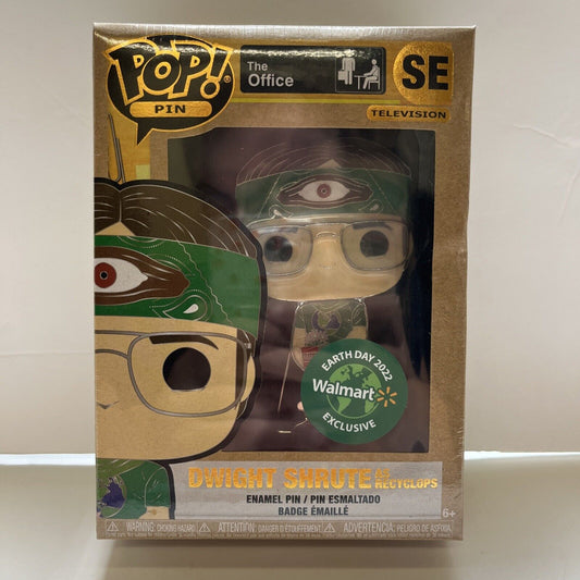 Funko POP! Pin Dwight Scrute as Recyclops Earth Day Walmart Exclusive SE NEW