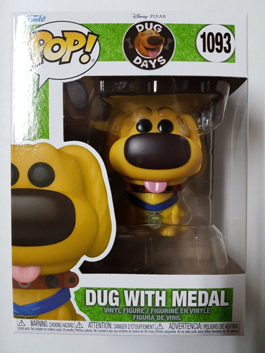 Funko Pop Vinyl Figure Disney Up Dug Days Dug With Medal #1093