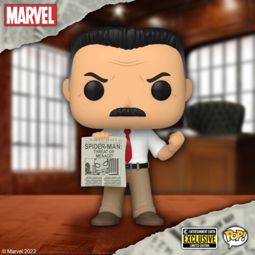 Funko Pop! Marvel Spider Man J. Jonah Jameson #1057 EE Exclusive w/Protector